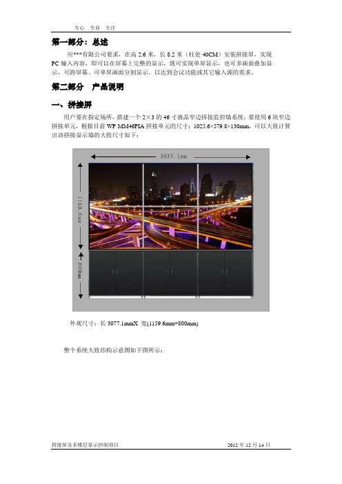 2X3超窄边拼接屏及13块显示屏总方案