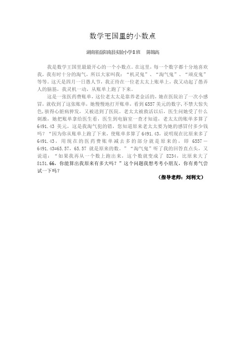 数学王国里的小数点