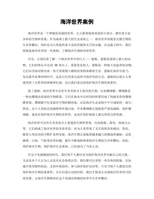 海洋世界案例