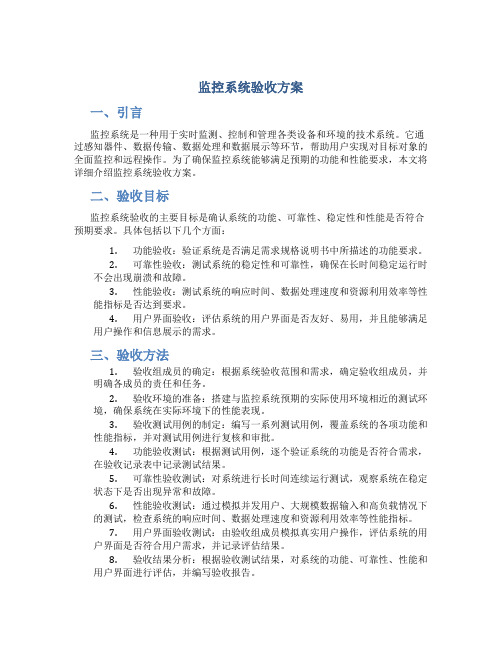 监控系统验收方案