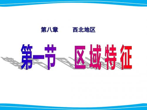 第8章第1节西北地区区域特征