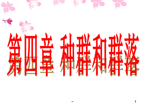 种群的特征公开课PPT课件