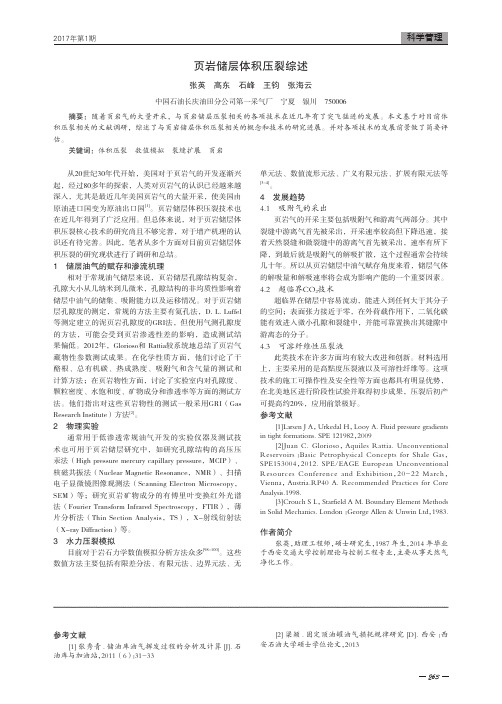 页岩储层体积压裂综述