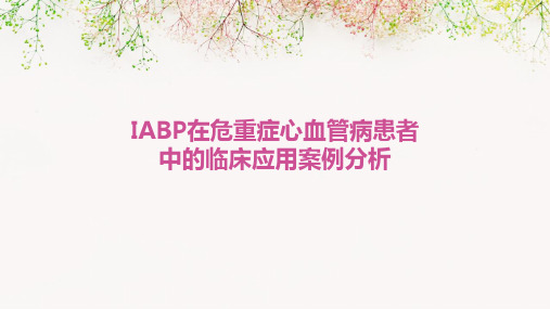 IABP在危重症心血管病患者中的临床应用案例分析