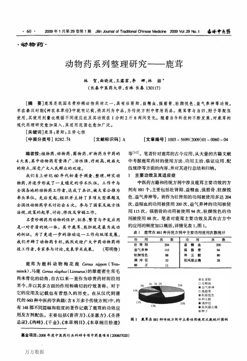 动物药系列整理研究——鹿茸