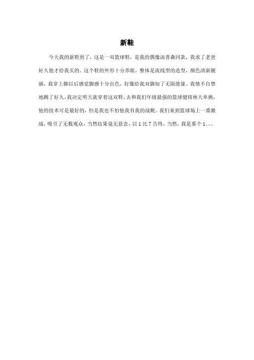 新鞋_小学三年级作文250字