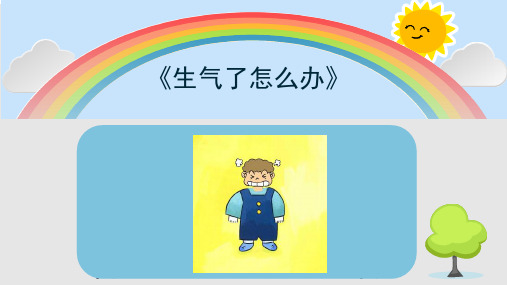 幼儿园大班社会活动说课ppt：生气了怎么办说课稿5