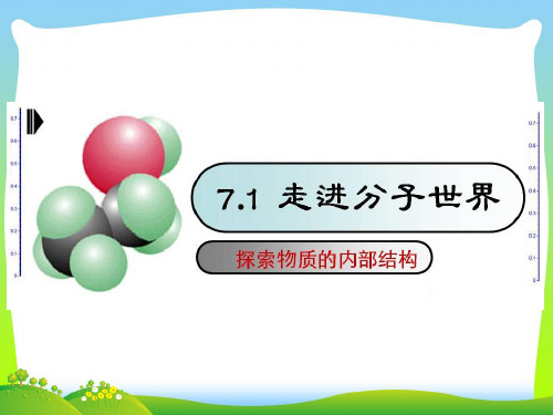 【最新】苏科版八年级物理下册课件 7.1走进分子世界.ppt