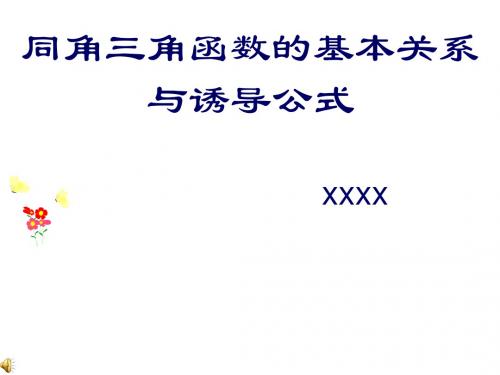 三角函数的基本关系及诱导公式(201908)