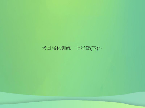 2019年中考英语复习考点强化训练5七下Units9_12练本课件20181126143