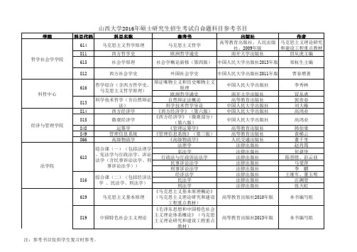 山大参考书