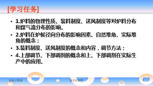 《高炉炼铁技术》项目10任务10.4影响煤气分布的因素