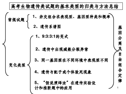高考生物遗传类试题的归类与方法总结PPT课件