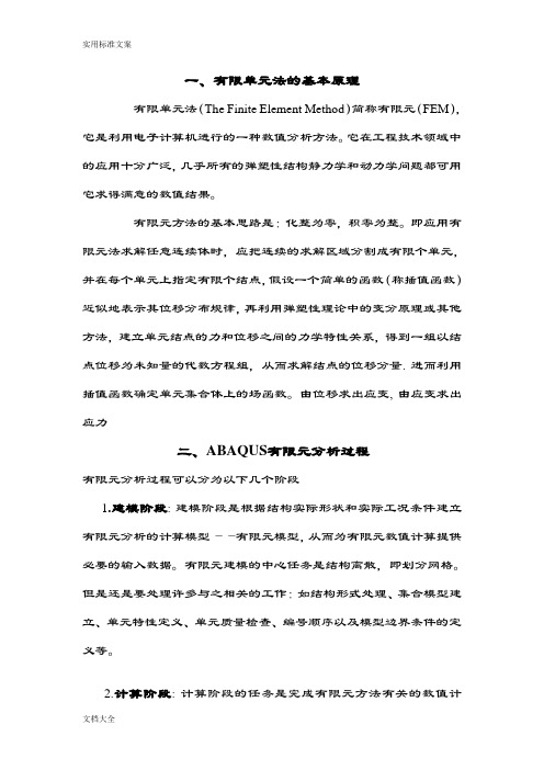 abaqus有限元分析报告过程