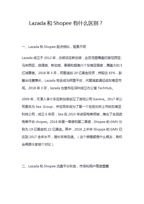 Lazada和Shopee有什么区别