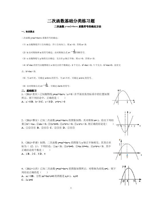 二次函数基础(含答案)