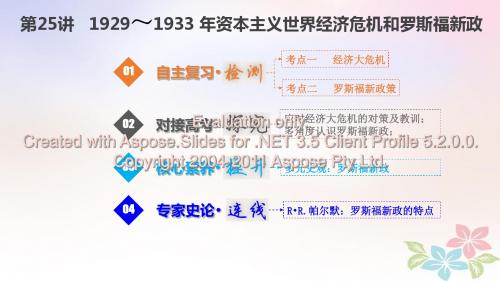 (江苏专版)2019版高考历史一轮复习 第十单元 世界资本主义经济政策的调整和苏联社会主义建设 10
