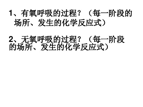 细胞呼吸典型例题