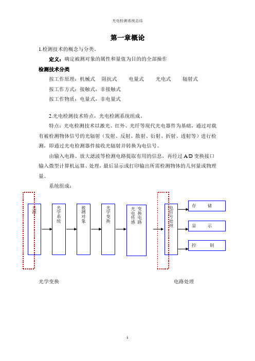 光电检测总结