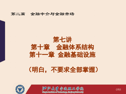 第七讲(2)金融基础设施