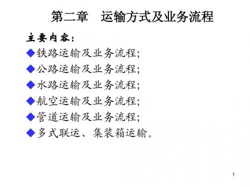 2章 运输方式及业务流程