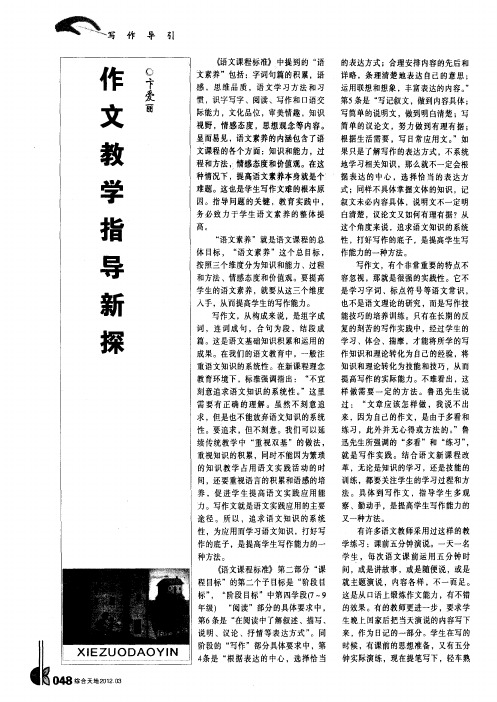 作文教学指导新探