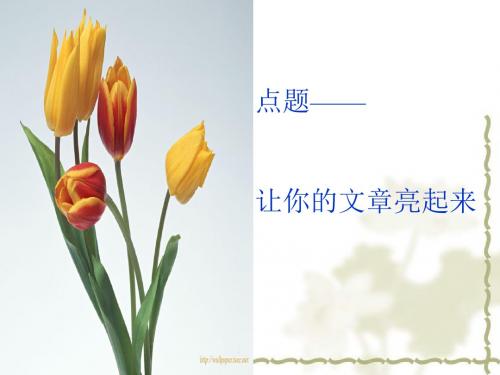 初中作文指导：《点题——让你的作文亮起来》PPT
