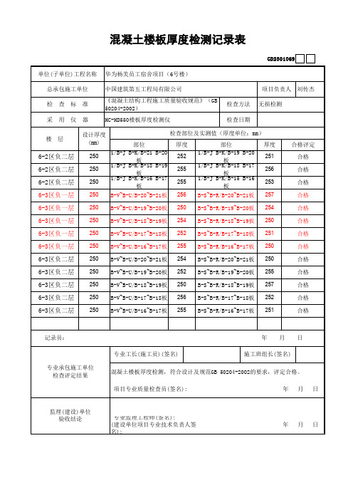楼板厚度检测
