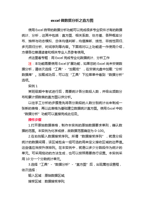 excel做数据分析之直方图