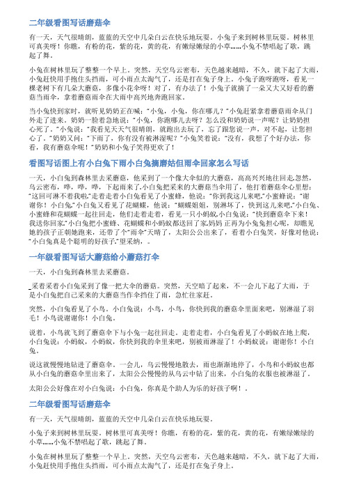 蘑菇伞看图写话范文