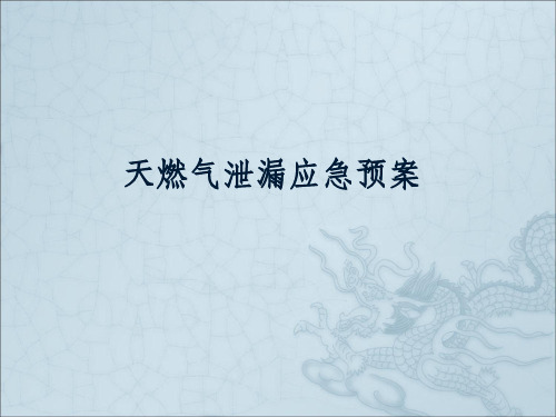 天燃气泄漏应急预案ppt课件