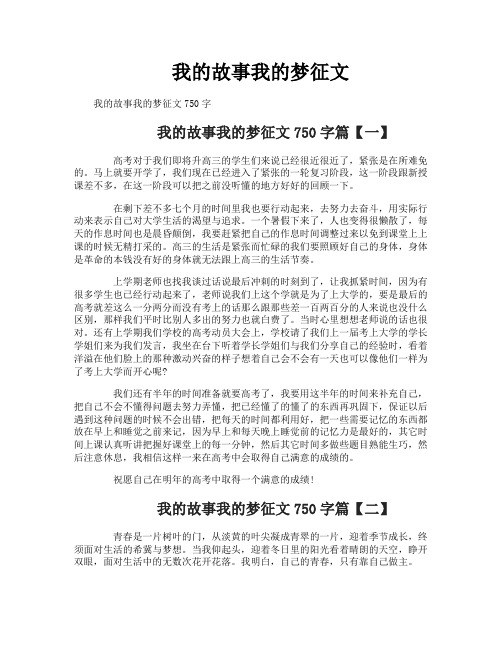 我的故事我的梦征文
