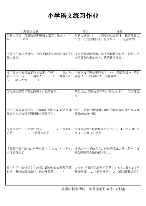 小学六年级语文提高训练I (59)