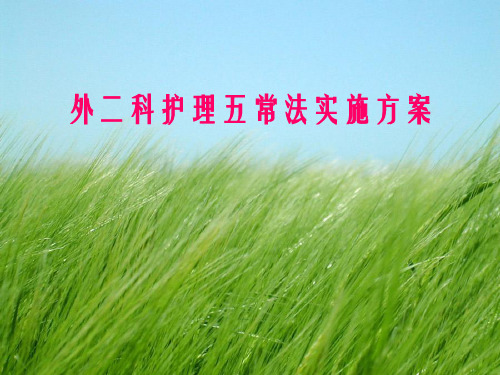 《护理五常法》幻灯片PPT