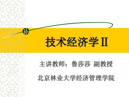 技术经济学III(1)课程介绍