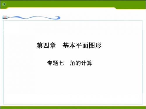 专题七 角的计算