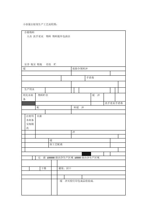 小容量注射剂生产工艺流程图及流程说明学习资料