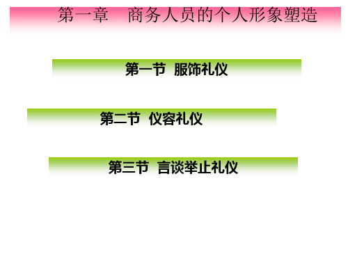 第一章  商务人员的个人形象塑造  《商务助理》PPT课件