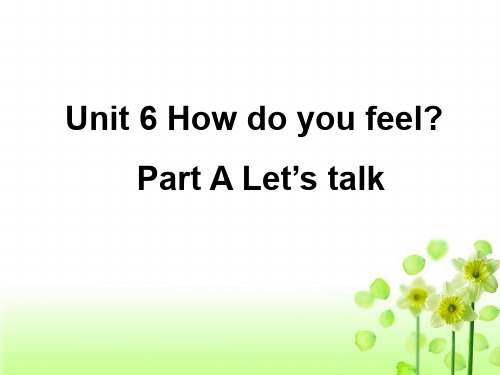 统编人教版小学英语六年级上册教学课件 Unit6 A Let's talk