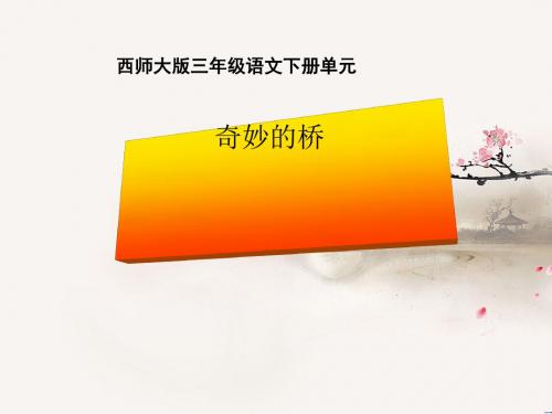《奇妙的桥》PPT课件