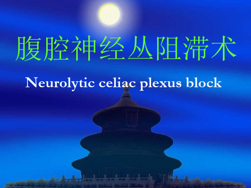 腹腔神经丛阻滞术PPT课件