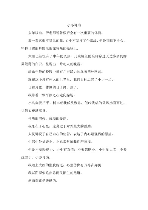 小亦可为-作文