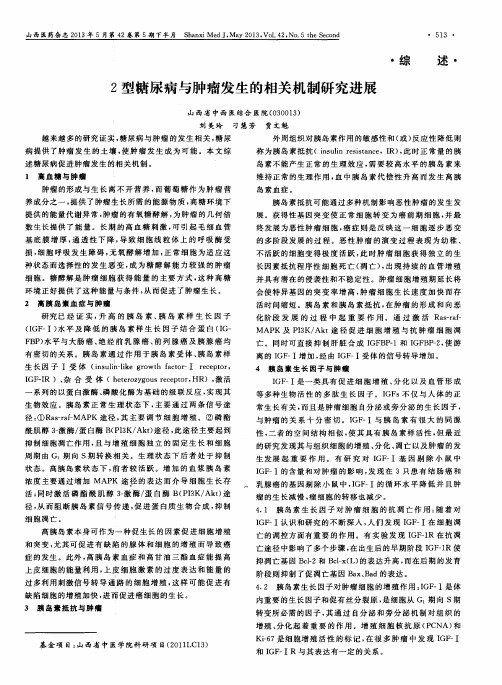 2型糖尿病与肿瘤发生的相关机制研究进展