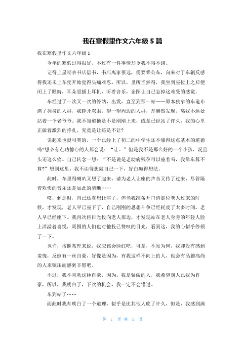 我在寒假里作文六年级5篇