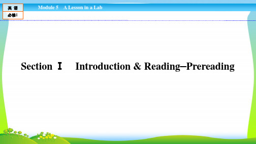 高中(外研版)英语必修1课件：Module 5 A Lesson in a Lab5.1