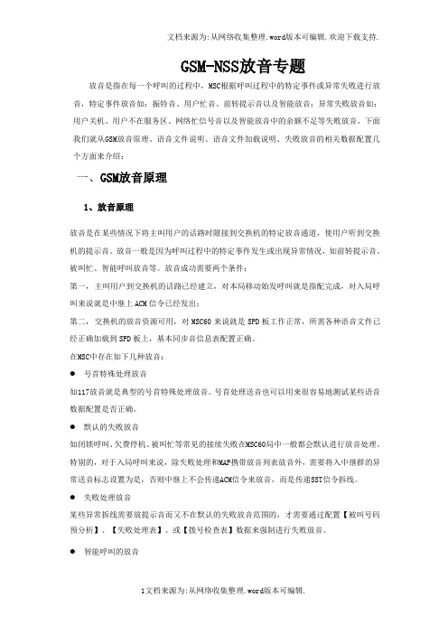 GSM-NSS放音专题