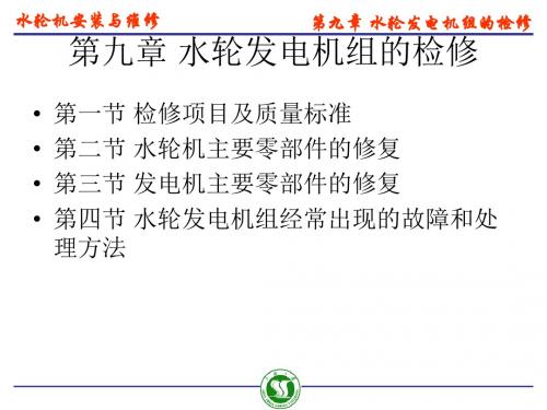 水轮发电机组的检修
