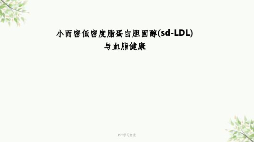 小而密低密度脂蛋白的临床应用课件