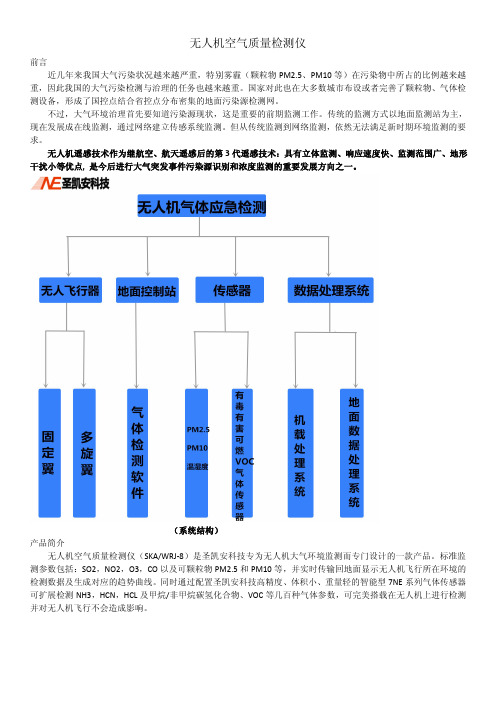 无人机专用二氧化硫SO2空气质量检测方案