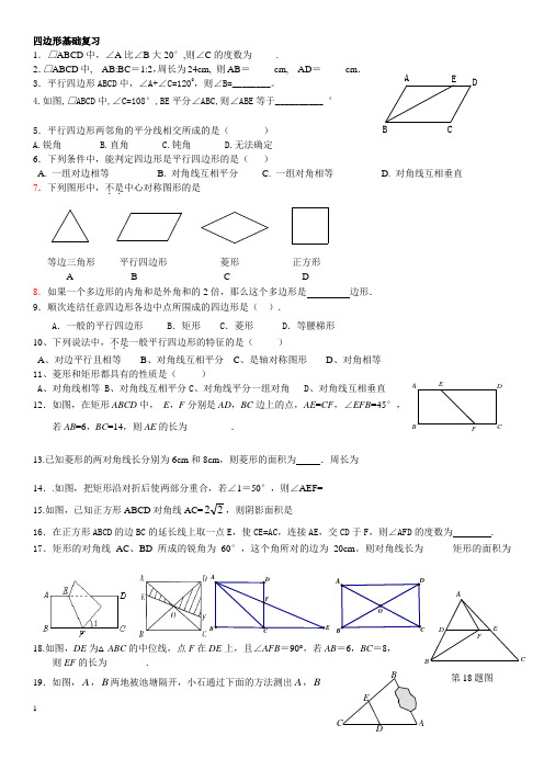 四边形复习